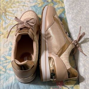 Michael Kors Women's Gold and Cream Sneakers brand new never worn